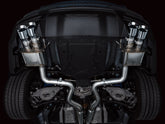 AWE SwitchPath™ Exhaust for S650 Ford Mustang GT Fastback - Quad Chrome Silver Tips - Mounted